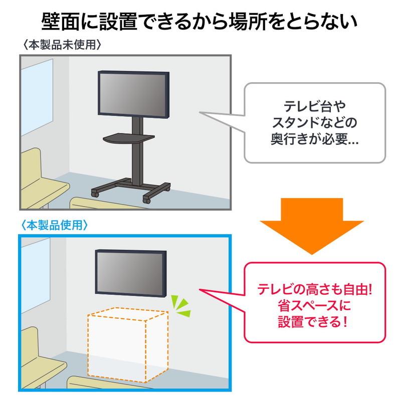 壁掛け金具 テレビ モニター ディスプレイ 前後 上下 左右 TV 15インチ 17インチ 19インチ 20インチ 24インチ 32型 37型 40型 42型 43型 EEX-LA025｜esupply｜05