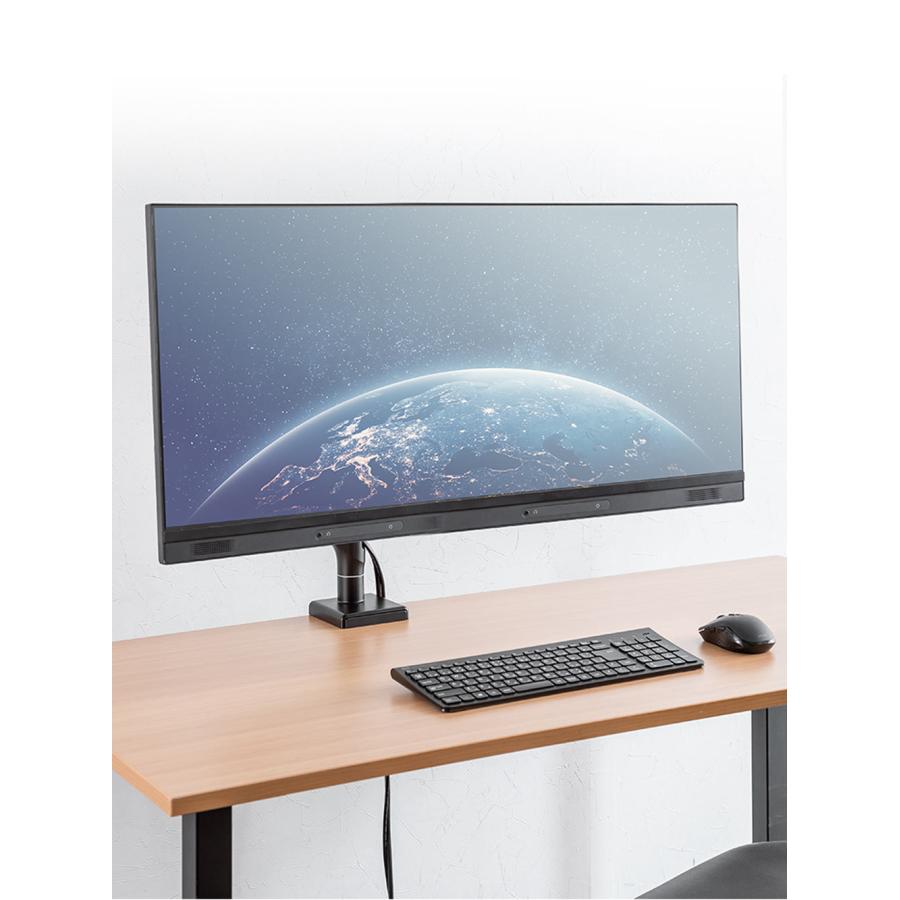 イーサプライ（e-supply） モニターアーム テレビ 上下 可動式 配線