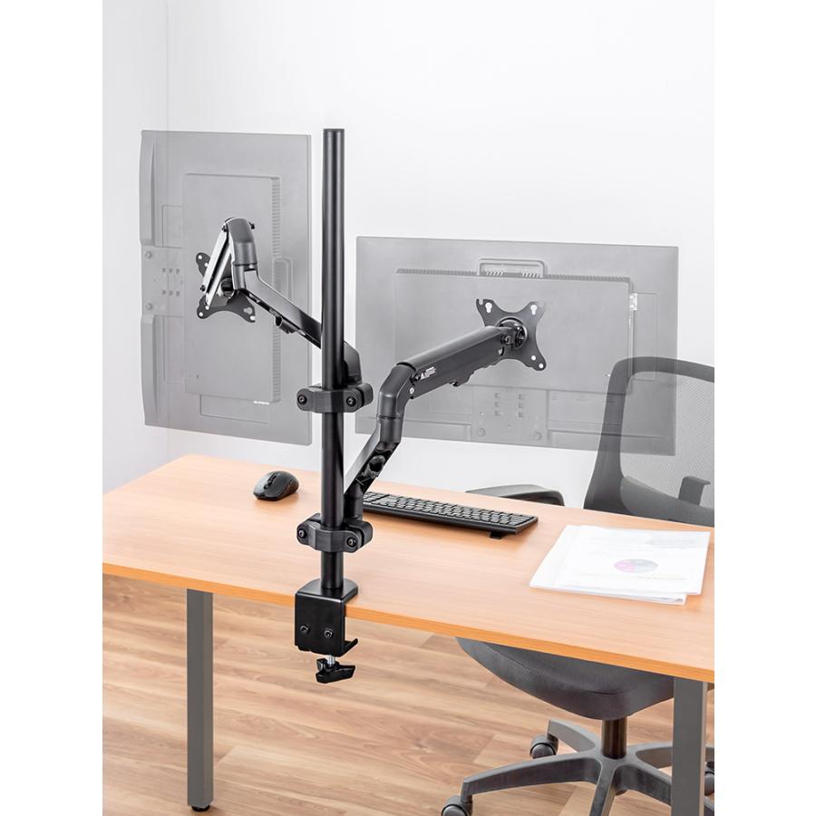 イーサプライ モニターアームポール ポールのみ 支柱 部品 固定