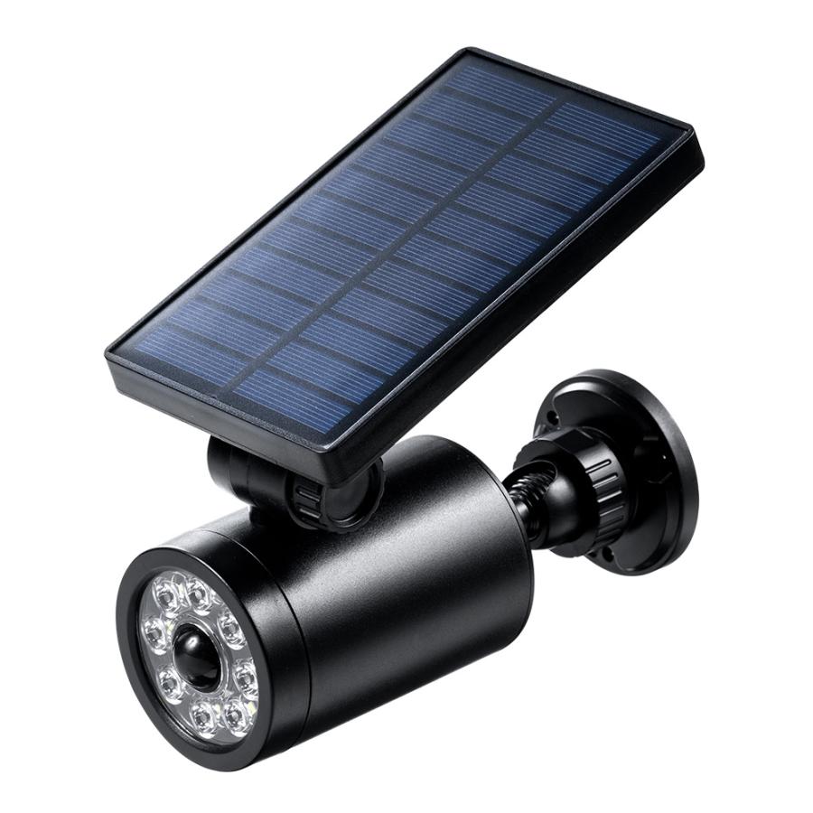 ソーラーライト 屋外 ダミーカメラ型 明るい 太陽光 防水 LEDライト 人感 玄関 カーポート 節電 防犯 EEX-LEDSRSL02BK｜esupply｜20