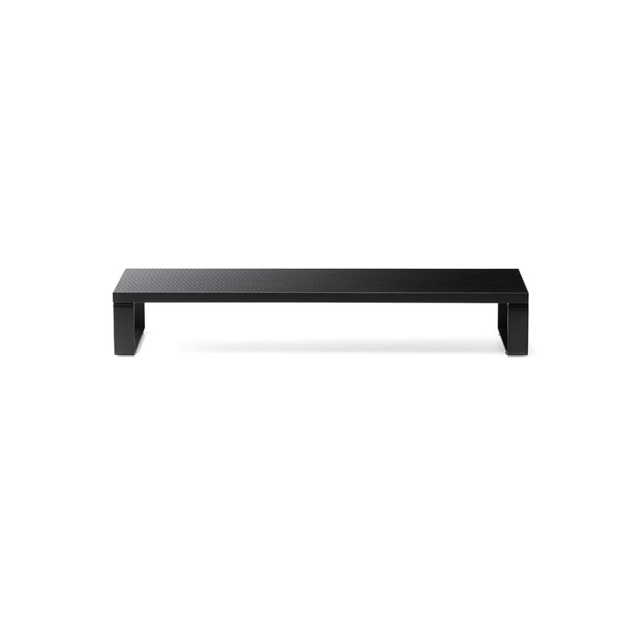 イーサプライ（e-supply） モニター台 デスク 黒 木製 奥行20cm 横幅