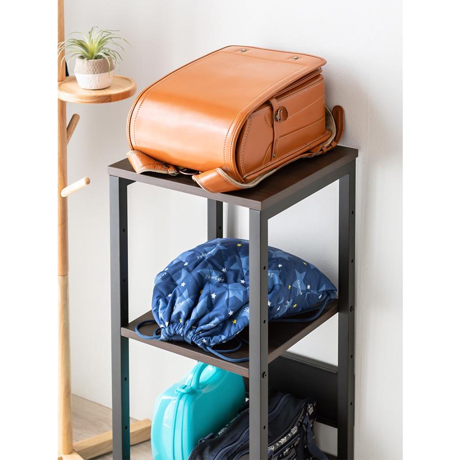 イーサプライ（e-supply） サイドテーブル キャスター 移動式 3段 収納