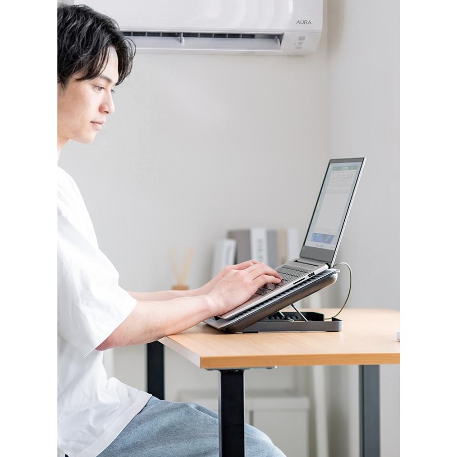 イーサプライ（e-supply） セール ノートパソコンクーラー アルミ
