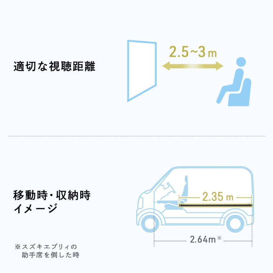 プロジェクタースクリーン 100インチ ワイド 軽量 壁掛 吊り下げ 掛け軸 S字フック 高画質 4K対応 大型 ロール カーテンレール EEX-PSK3-100HDK｜esupply｜09