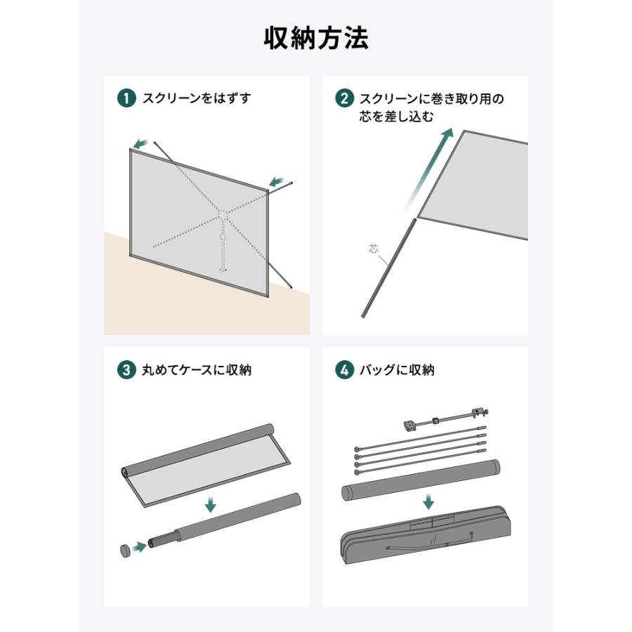 イーサプライ（e-supply） 机固定クランプ式90インチプロジェクター