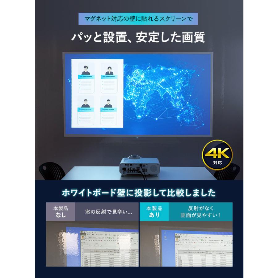 イーサプライ（e-supply） プロジェクタースクリーン 80インチ