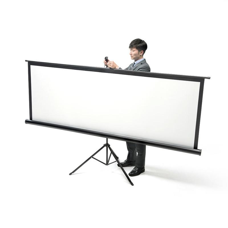 プロジェクタースクリーン 三脚式 100インチ ワイド 4K 高画質