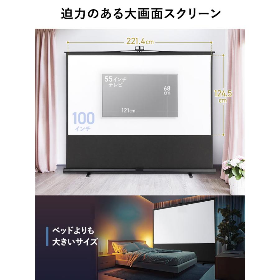 イーサプライ（e-supply） 超短焦点対応 プロジェクタースクリーン 100