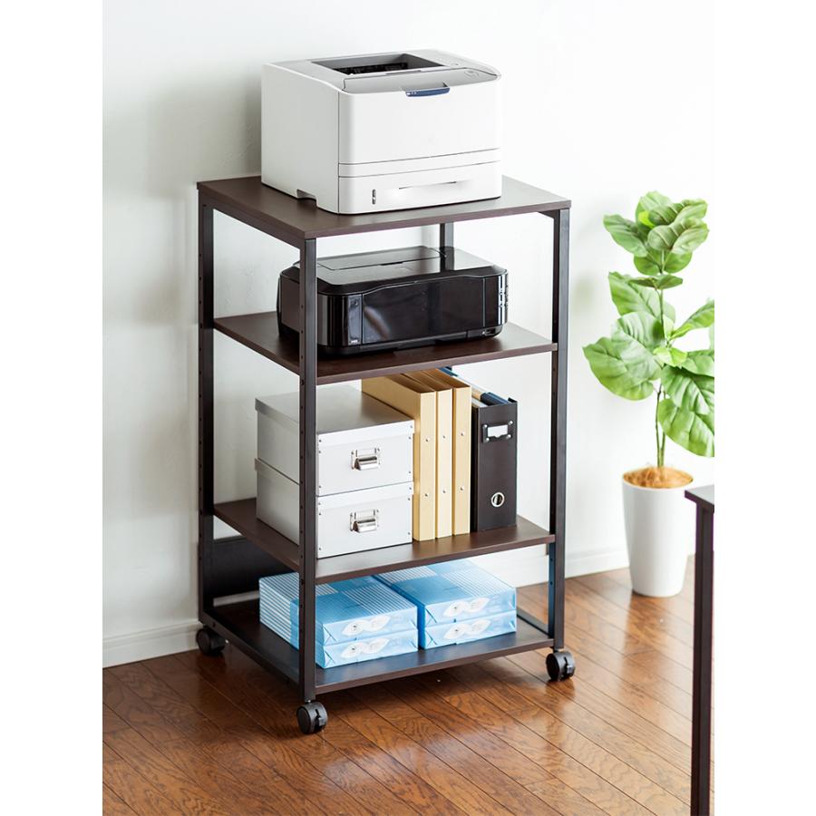 イーサプライ（e-supply） プリンター台 4段 プリンタラック