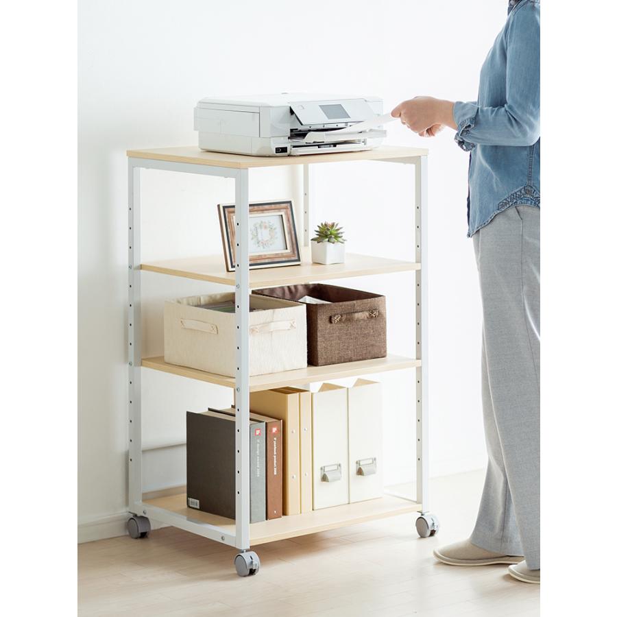 イーサプライ（e-supply） プリンター台 4段 プリンタラック