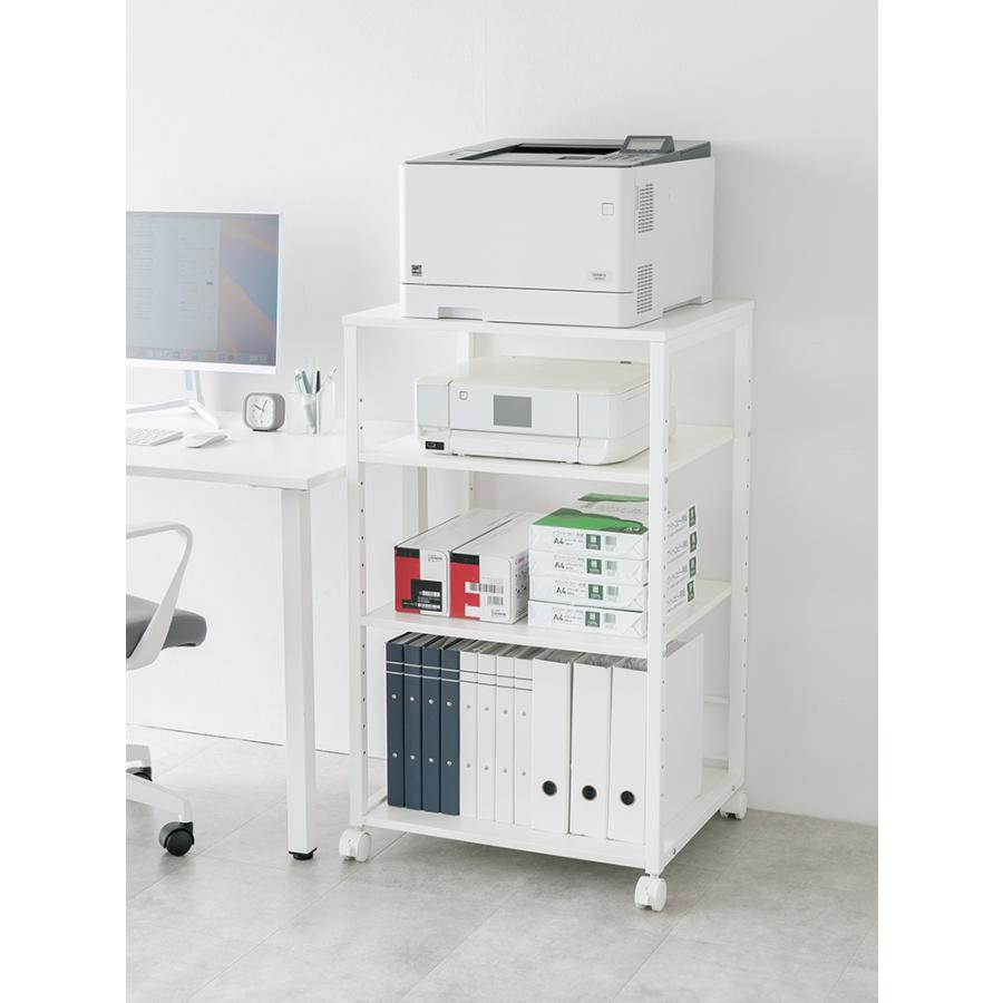 (未開封)イーサンプライ EEX-PTS01 4段プリンタラック キャスター付 イーサプライ（e-supply） プリンター台 4段 プリンタラック
