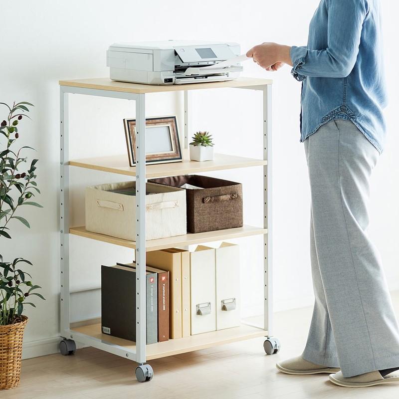 イーサプライ（e-supply） プリンター台 4段 プリンタラック