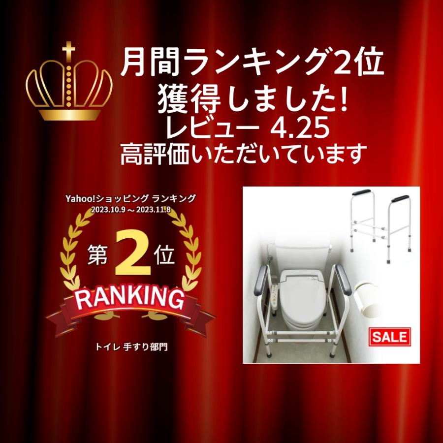 イーサプライ（e-supply） トイレ用アーム 補助手すり 転倒防止 洋式