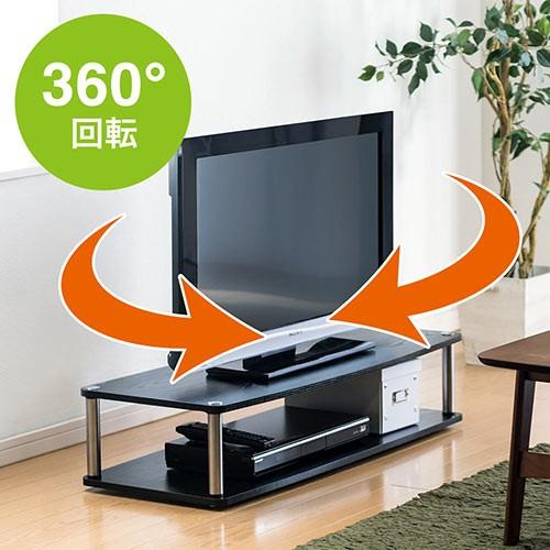 テレビ回転台 幅95cm 二段 木製 大型 32インチ 37インチ 40インチ 42インチ 46インチ 49インチ 50インチ EEX-ROT07｜esupply｜02