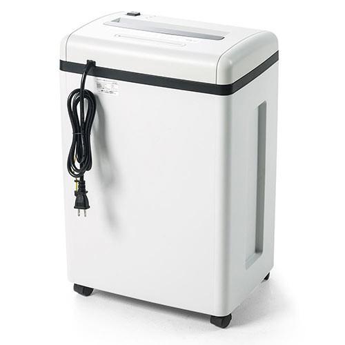 電動シュレッダー 業務用 静音 オフィス クロスカット マイクロカット A4 ホッチキス クレカ対応 DVD CD EEX-SD004の画像