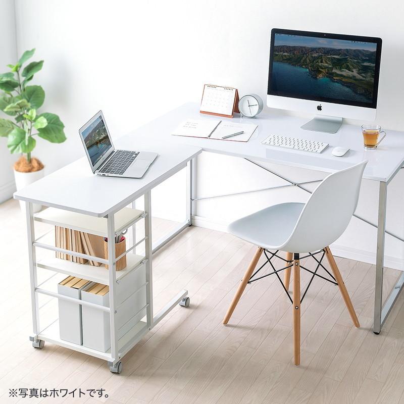 イーサプライ サイドテーブル キャスター付 高さ70cm ベッド