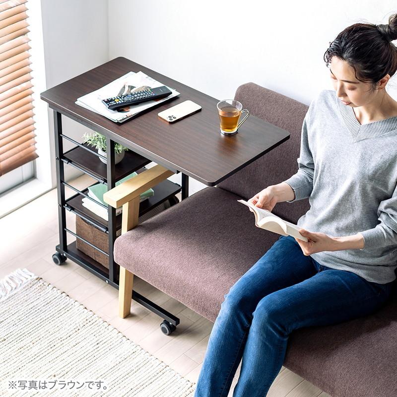 イーサプライ サイドテーブル キャスター付 高さ70cm ベッド イーサプライ サイドテーブル キャスター付 高さ70cm ベッド