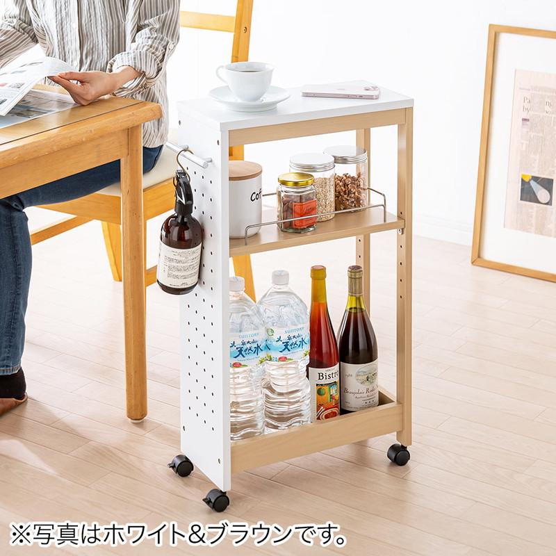 イーサプライ（e-supply） 隙間収納ラック 幅18cm 奥行40cm キャスター