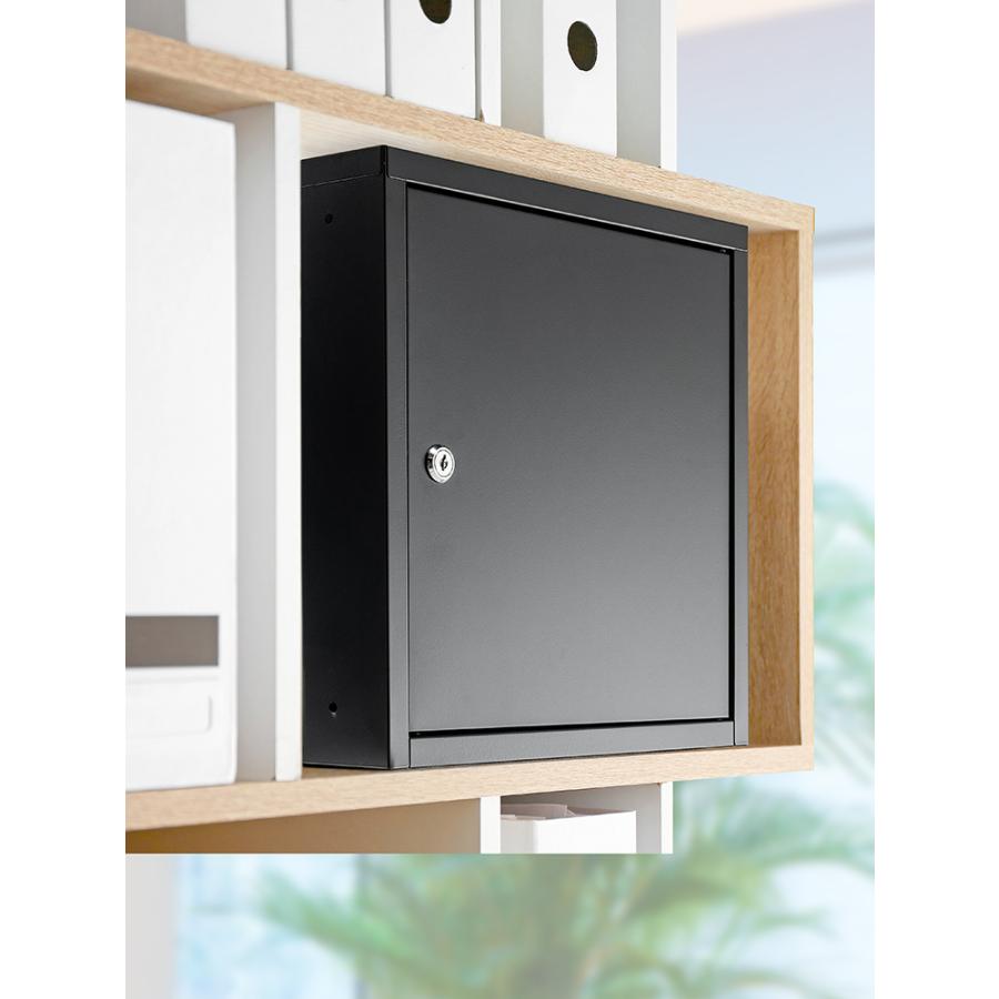 イーサプライ セキュリティボックス 小型 鍵 A4 書類 ノート