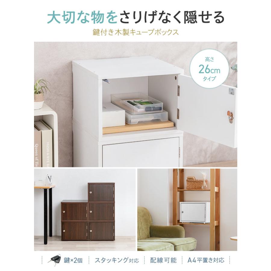 イーサプライ（e-supply） 鍵付き収納ボックス キューブボックス