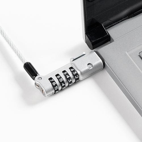 セキュリティワイヤー 10個セット ノーブルロック対応 ダイヤル錠 Nobleロック 盗難防止 ワイヤー長1.8m DELL デル EEX-SLNOBLE2X10_9