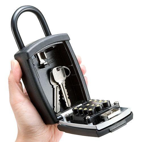 キーボックス 鍵収納 プッシュ式 ボタン式 暗証番号 南京錠 頑丈 防犯 訪問介護 不動産管理 EEX-SLPL997B|esupply|03