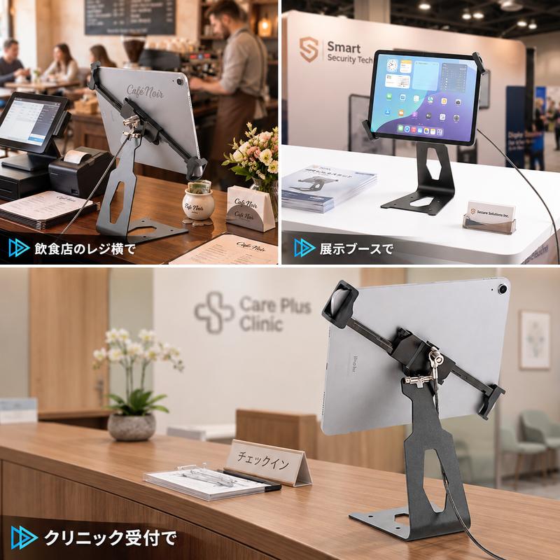 イーサプライ（e-supply） タブレット iPadセキュリティ 盗難防止