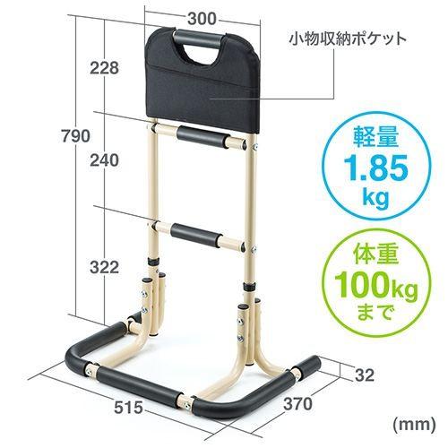 立ち上がり補助手すり 補助器具 介助 軽量 移動式 玄関 トイレ シニア 障碍者 高齢者 敬老の日 プレゼント EEX-SUP01 TAISコード 01721-000001｜esupply｜08