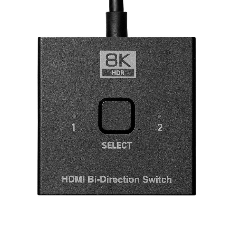イーサプライ（e-supply） HDMI切替器 2入力1出力 2出力 8K 4K 電源