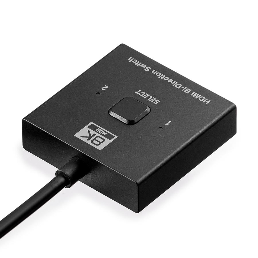 イーサプライ（e-supply） HDMI切替器 2入力1出力 2出力 8K 4K 電源