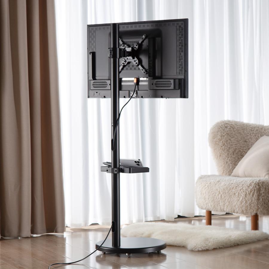 イーサプライ テレビスタンド キャスター 小型 移動式 高さ調整