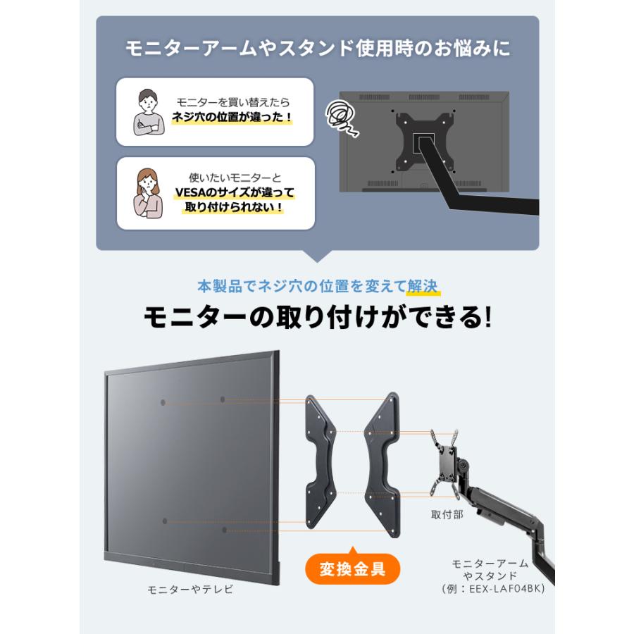 イーサプライ（e-supply） VESA変換金具 アダプター プレート 300