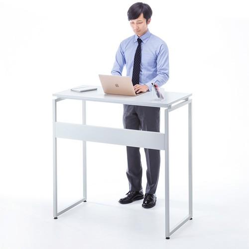 スタンディングデスク 幅100cm スタンディングテーブル ミーティングテーブル オフィスワークテーブル 立ち作業 EHD-ST10050W サンワサプライ_2