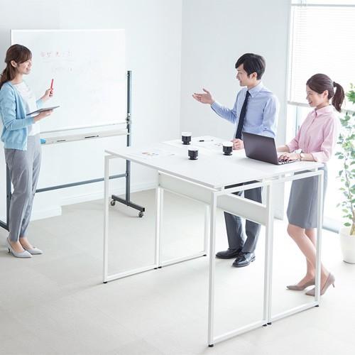 スタンディングデスク 幅120cm スタンディングテーブル ミーティングテーブル オフィスワークテーブル 立ち作業 EHD-ST12050W サンワサプライ|esupply|10