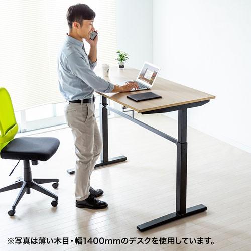 手動昇降デスク ハンドル式 幅120×奥行70cm ホワイト ERD-SH12070WN サンワサプライ_3