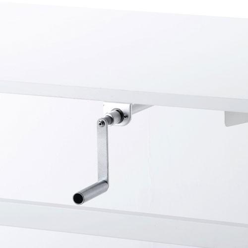 手動昇降デスク ハンドル式 幅120×奥行70cm ホワイト ERD-SH12070WN サンワサプライ_6