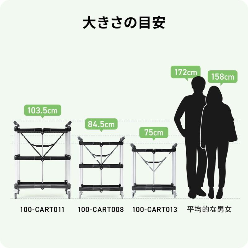 SANWA SUPPLY（サンワサプライ） ツールワゴン 2段 折りたたみ カート