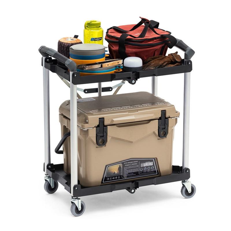 ツールワゴン 2段 折りたたみ カート 台車 キャスター付 総耐荷重50kg 4輪 軽量 介護施設 EZ1-CART013 | SANWA SUPPLY | 18