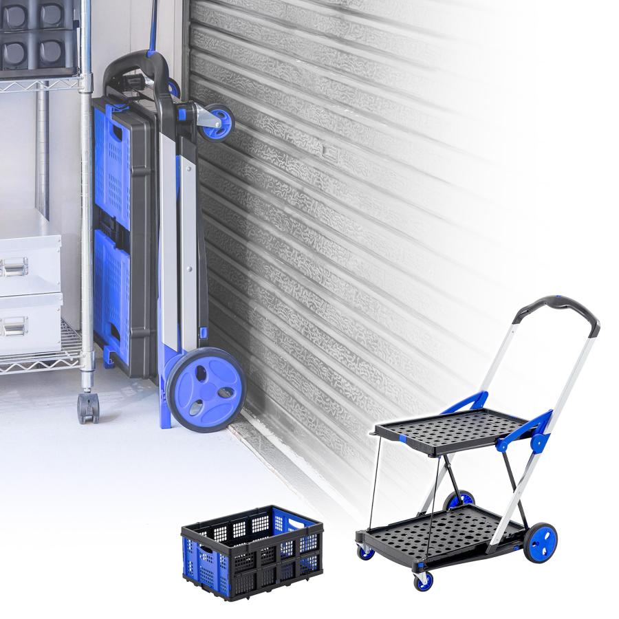 SANWA SUPPLY（サンワサプライ） 折りたたみ台車 2段式 コンテナ付き