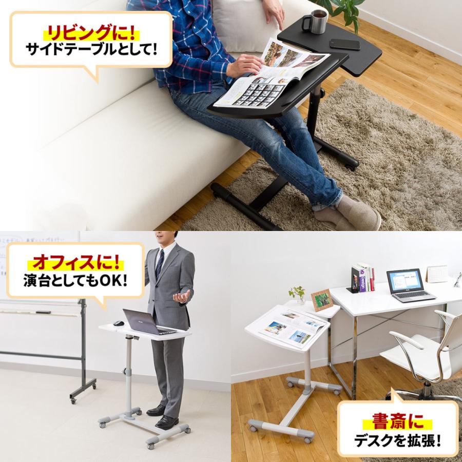 SANWA SUPPLY サイドテーブル キャスター付き ベッド ソファー SANWA SUPPLY サイドテーブル キャスター付き ベッド ソファー