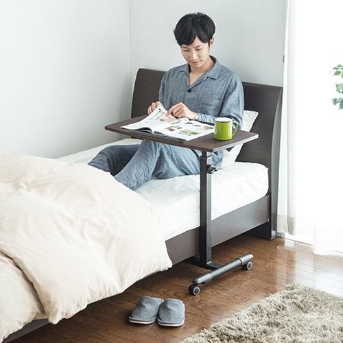サンワサプライ ノートパソコンテーブル ベッドサイドテーブル 昇降式