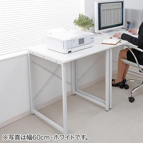 ワークデスク シンプル パソコンデスク 平机 幅70cm 奥行60cm 高さ70cm フリーアドレス ブラウン EZ1-DESKF011BR|esupply|12