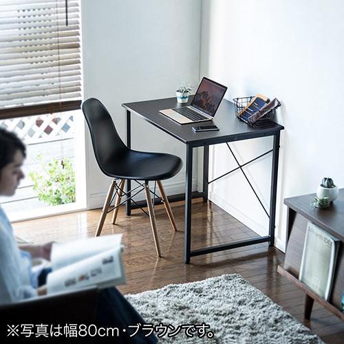 ワークデスク シンプル パソコンデスク 平机 幅70cm 奥行60cm 高さ70cm フリーアドレス ブラウン EZ1-DESKF011BR|esupply|14