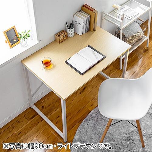 ワークデスク シンプル パソコンデスク 平机 幅70cm 奥行60cm 高さ70cm フリーアドレス ブラウン EZ1-DESKF011BR|esupply|15