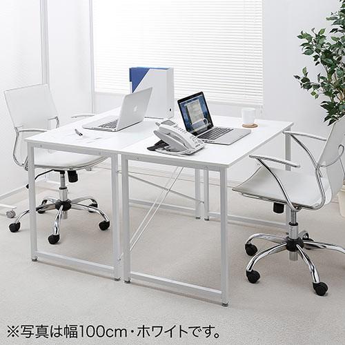 ワークデスク シンプル パソコンデスク 平机 幅70cm 奥行60cm 高さ70cm フリーアドレス ブラウン EZ1-DESKF011BR|esupply|16