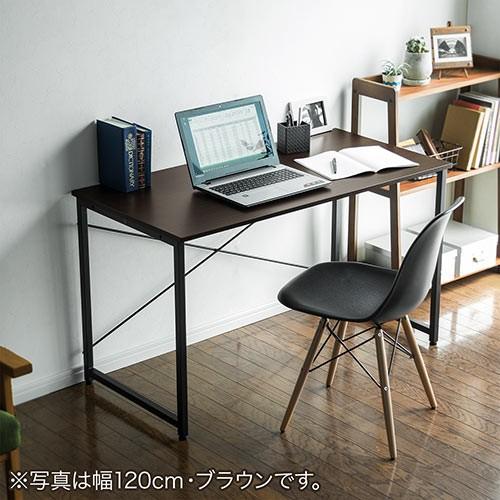ワークデスク シンプル パソコンデスク 平机 幅70cm 奥行60cm 高さ70cm フリーアドレス ブラウン EZ1-DESKF011BR|esupply|17