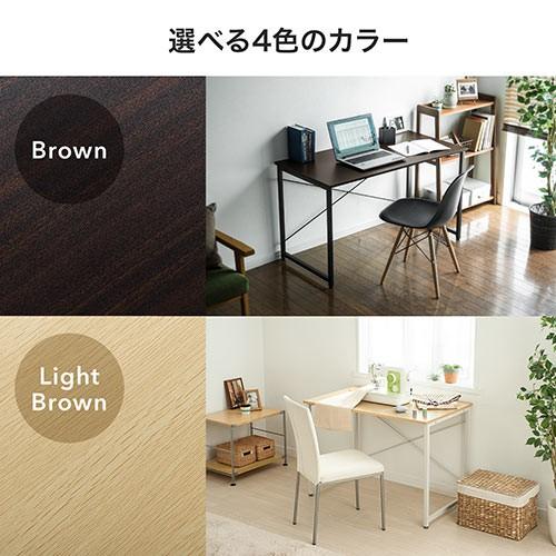 ワークデスク シンプル パソコンデスク 平机 幅70cm 奥行60cm 高さ70cm フリーアドレス ブラウン EZ1-DESKF011BR|esupply|04