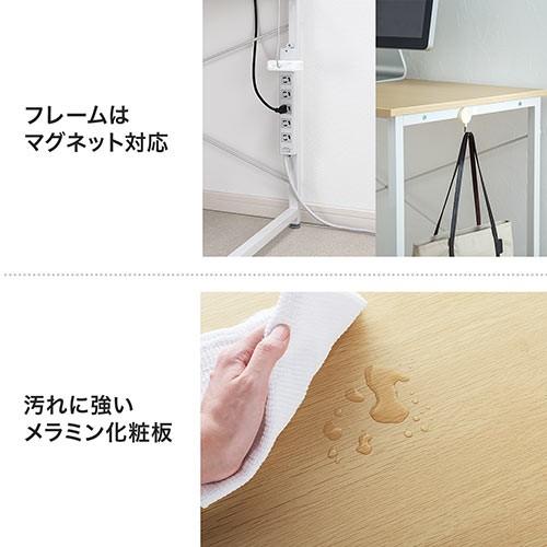 ワークデスク シンプル パソコンデスク 平机 幅70cm 奥行60cm 高さ70cm フリーアドレス ブラウン EZ1-DESKF011BR|esupply|09