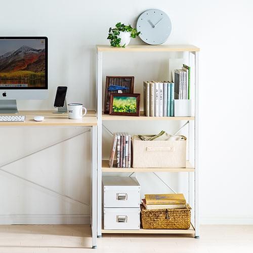 SANWA SUPPLY（サンワサプライ） デスク横シェルフ 4段 幅60cm 奥行き