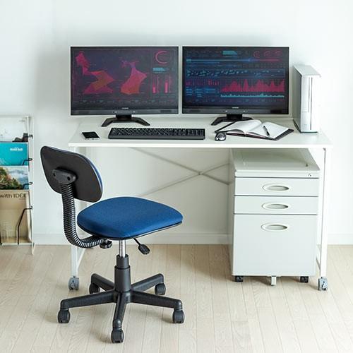 SANWA SUPPLY パソコンデスク キャスター付 幅120cm 奥行60cm 高